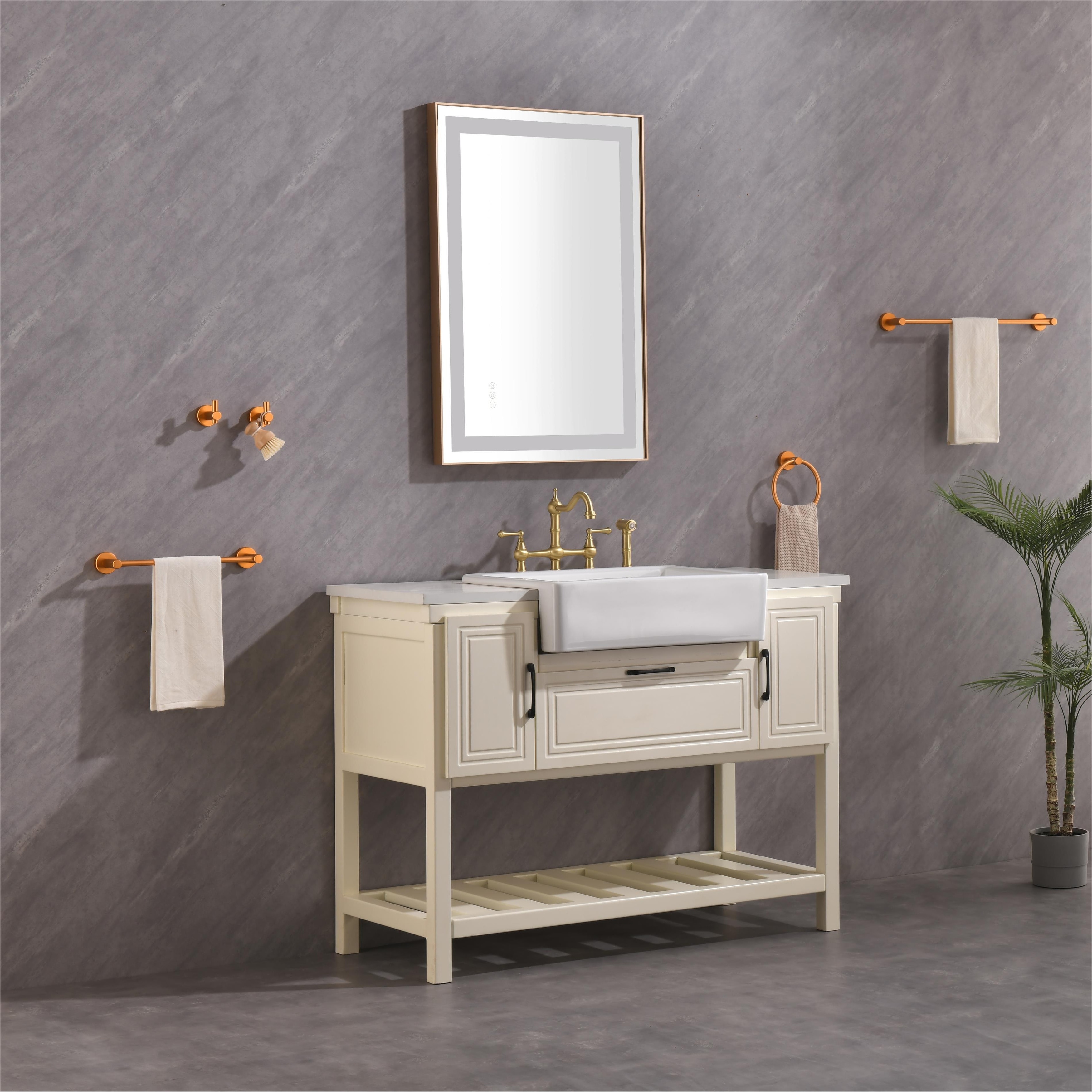 TOOLKISS Anti-fog Frameless Vanity Mirror with Backlit and Front Light -  Bed Bath & Beyond - 36176331