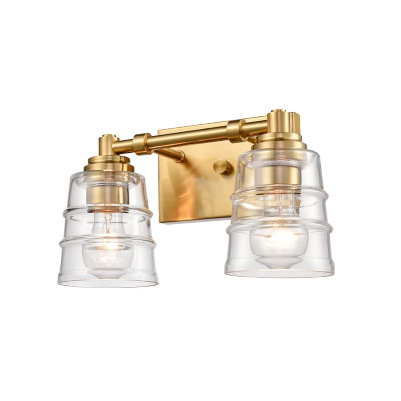 Elk Home Pulsate Satin Nickel With Clear Glass Vanity Light