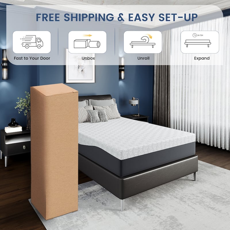 Luxury All-Foam Mattress - 10-Year Warranty, Easy Unboxing for Restful Nights