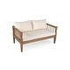preview thumbnail 23 of 36, Christopher Knight Home Darla 4 Piece Outdoor Sleek Acacia Wood Seating Set with Water-Resistant Cushion
