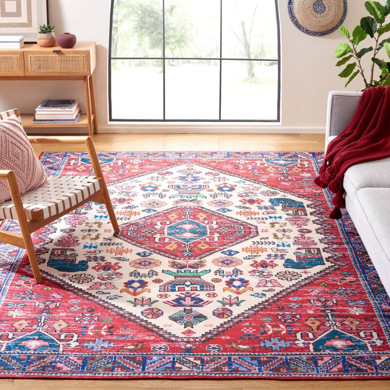 SAFAVIEH Tucson Machine Washable Slip Resistant Eilish Boho Oriental