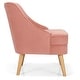 preview thumbnail 12 of 34, Costway Accent Chair Velvet Upholstered Single Sofa with Rubber Wood - 27'' x 25'' x 30''