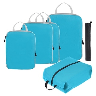 6Set Compression Packing Cube for Travel Waterproof Luggage Organizer Sky  Blue - Sky Blue - Bed Bath & Beyond - 38432572