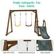 preview thumbnail 5 of 5, Wood Swing Set for Backyard, 2 in 1 Outdoor Swing Set with Slide, Climbing Rope Ladder Kids Backyard Playset