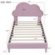preview thumbnail 5 of 13, Twin Size Upholstered Cloud-Shape Bed ,Velvet Platform Bed with Headboard