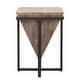preview thumbnail 5 of 3, 25.25" Brown and Black Upside Down Triangle Accent Table