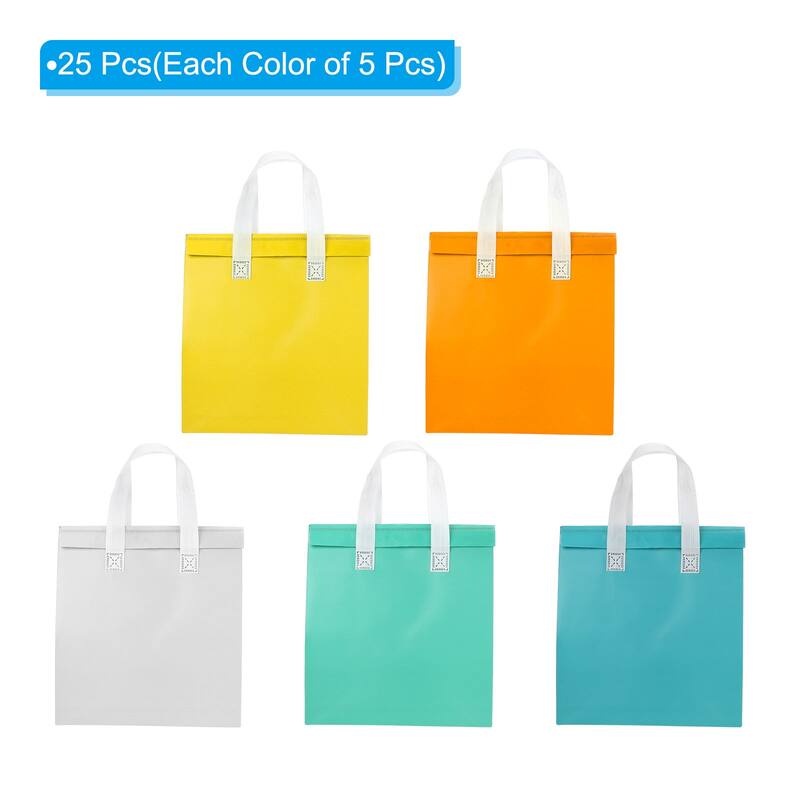 Insulated Take Away Bags, 25 Pcs Thermal Bags Multi-Color