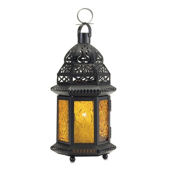 Natural Yellow Glass Moroccan Lantern