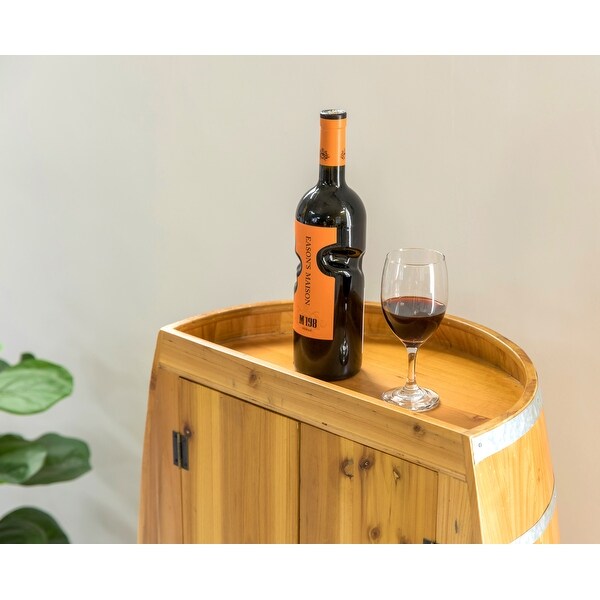 Wine barrel storage cabinet deals