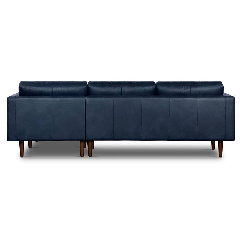 Poly & Bark Napa 104.5" Right-facing Sectional Sofa - Full Grain Genuine Italian Leather