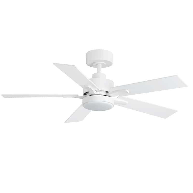 Breezary 52/42-IN LED Ceiling Fan with Light Kit and Remote-5 Blade
