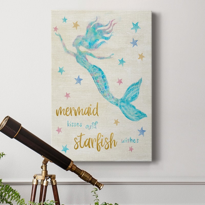 Mermaid Kisses Premium Gallery Wrapped Canvas - Ready to Hang