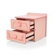 preview thumbnail 9 of 7, Telfs Transitional Pink Wood 2-Drawer Nightstand with Heart Drawer Pulls by Copper Grove