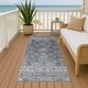 preview thumbnail 69 of 118, Machine Washable Indoor/ Outdoor Traditional Border Chantille Rug Gray - 2'3" x 7'6"