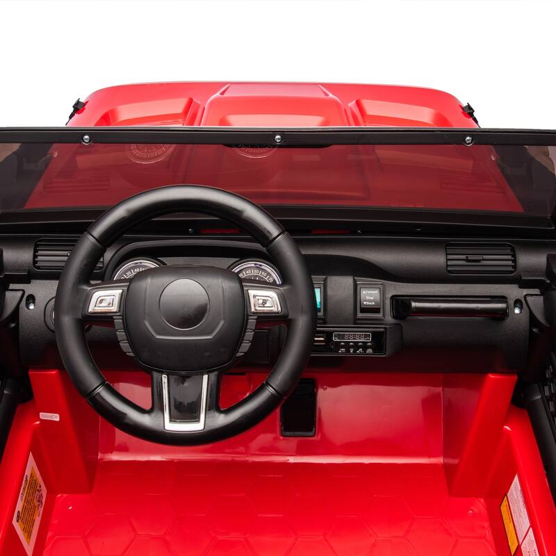 24V Electric Ride-On Truck for Kids, Two-Seater, Parental Remote Control, MP3, Bluetooth, Ages 3+