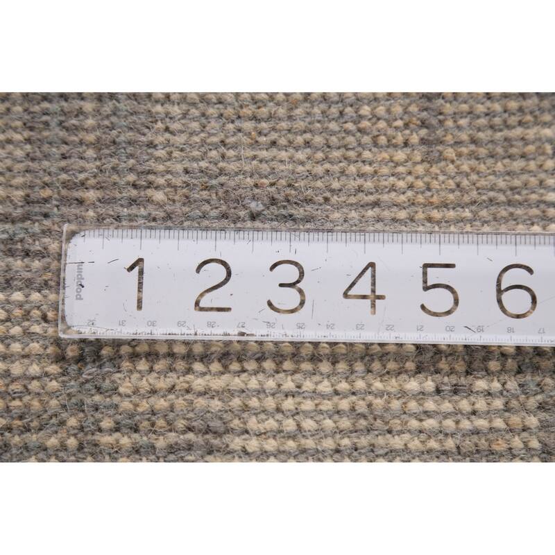 Earth Tone Oushak Indian Runner Rug Hand-Knotted Wool Carpet - 2'7" x 10'0"