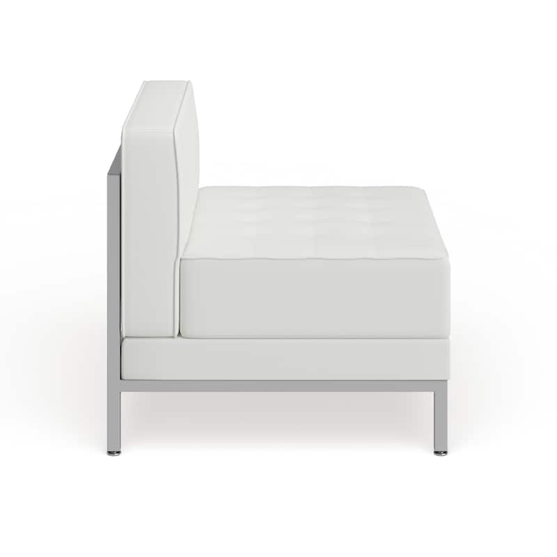 Contemporary LeatherSoft Middle Chair - Reception &Home Office Chair - 28"W x 28.75"D x 27.25"H