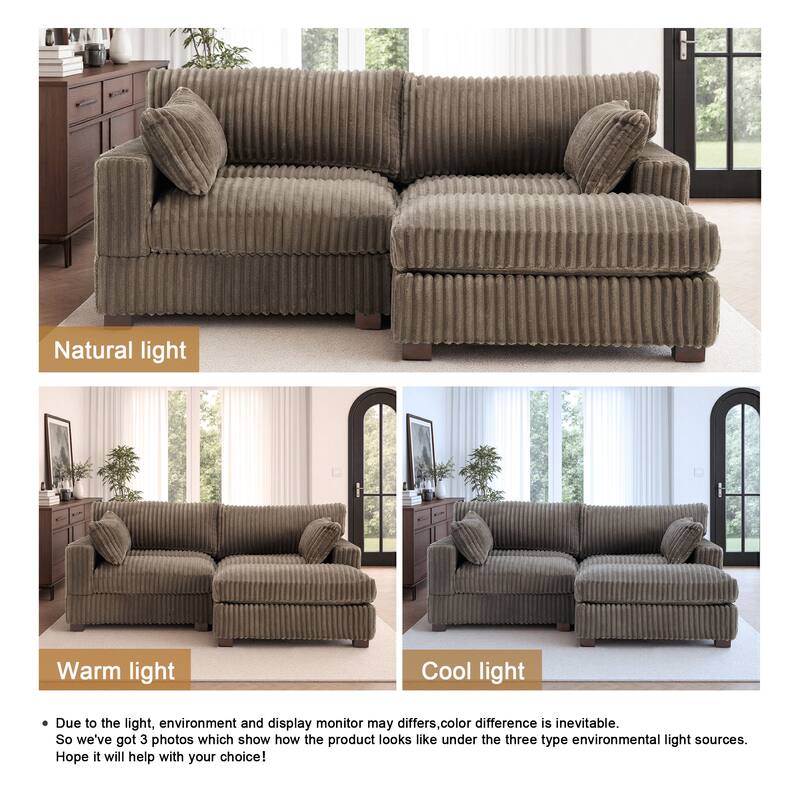 Oversized Plush Modular Sectional Sofa Set L Shaped Couch