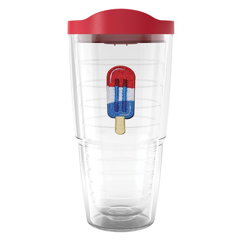 Tervis Ice Popsicle Collection Made in USA Double Walled Insulated Travel Tumbler, Bomb Pop - 24oz