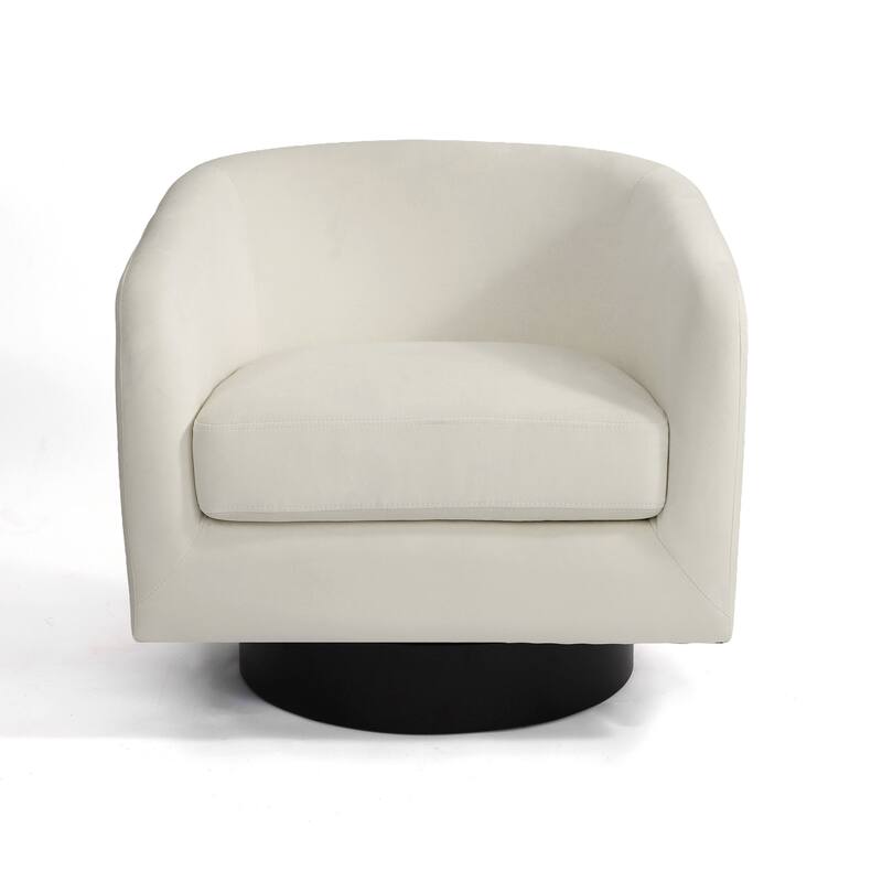Modern Barrel Swivel Accent Chairs For Living Room