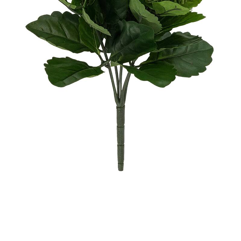 Kalanchoe Artificial Floral Bush Spray - 13.5" - Flame Red and Green