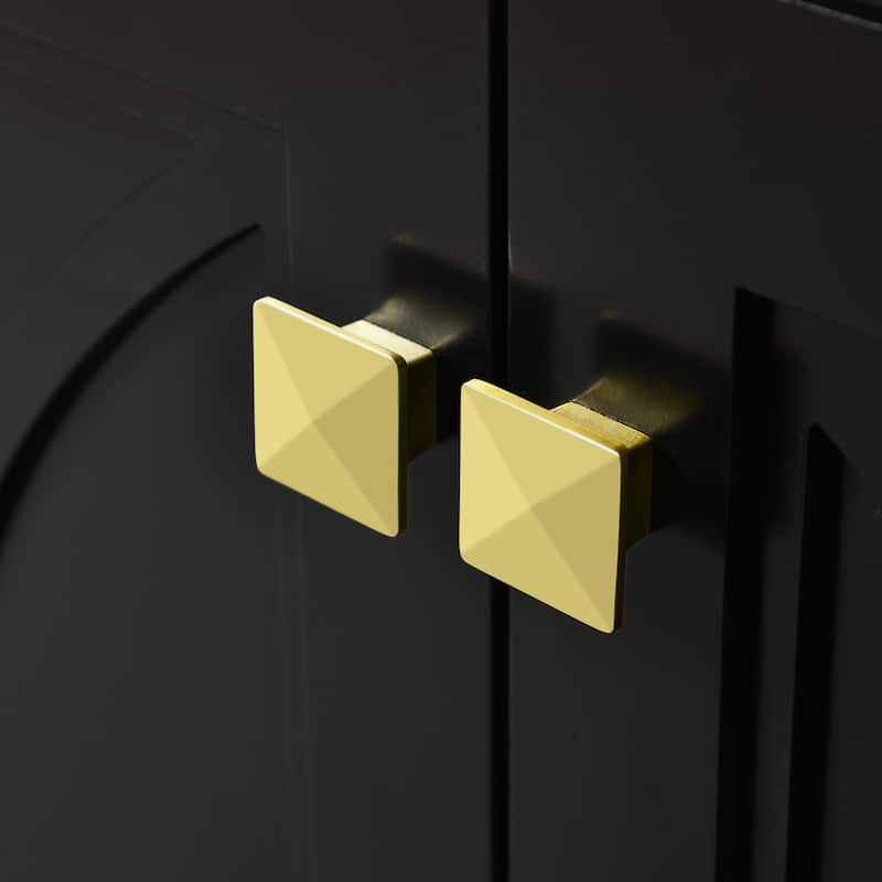 Roomfitters 60 Inch Bathroom Vanity with Ceramic Sink, Freestanding Storage Cabinet with Gold Handles & Soft Close Doors