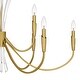 preview thumbnail 5 of 7, Cecily 9-Light Brushed Gold Chandelier