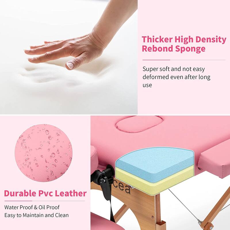 Massage Table 84 Inches Long Portable with Carry Case Table