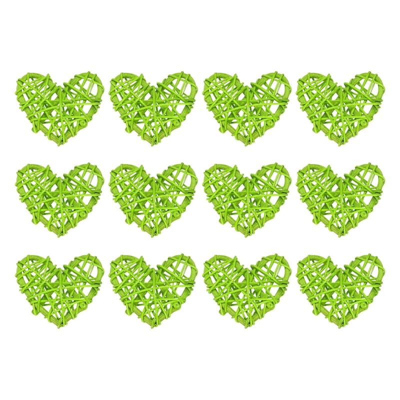 20Pcs Heart Rattan Ball Vase Filler Home Decoration 2.36 in