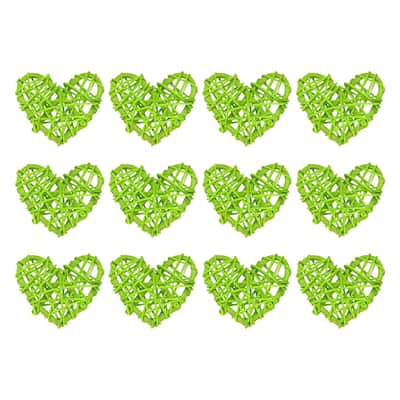 20Pcs Heart Rattan Ball Vase Filler Home Decoration 2.36 in