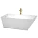 Option White / Polished Chrome Trim / Brushed Gold Faucet