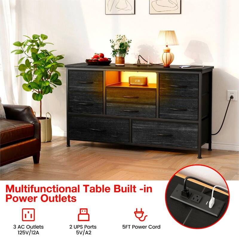 8 Dresser TV Stand with Power Outlet