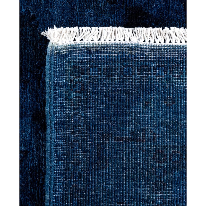 Overdyed One-of-a-Kind Hand-Knotted Area Rug - Navy - 3' 4" x 4' 10"
