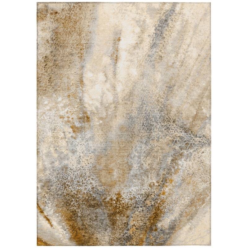 Varo Artistic Abstract Weather Resistant Current & Stylish Outdoor Rug