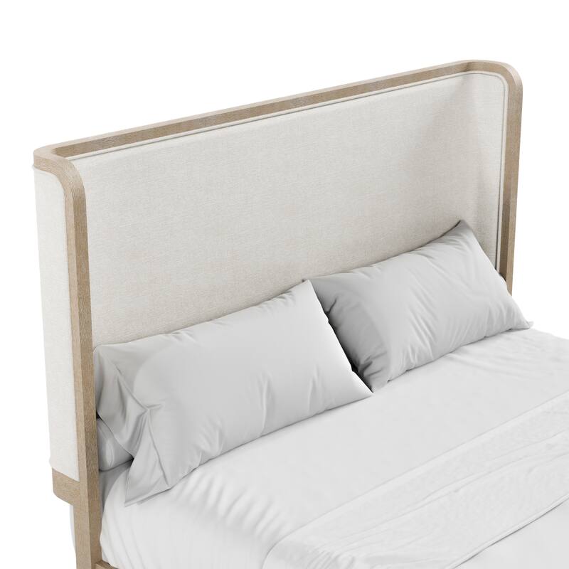 Furniture of America Kian Modern 3-Piece Natural Oak Solid Wood Panel Bedroom Set