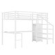 preview thumbnail 18 of 74, Kids Loft Bed Metal Frame Bed with Wardrobe, L-shaped Desk and Storage Stairs, High Loft Bed with LED, USB and Adjustable Shelf