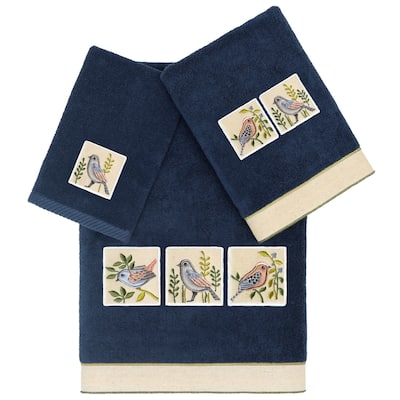 Authentic Hotel and Spa Turkish Cotton Belinda 3PC Embellished Multi-Size Towel Set