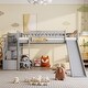 preview thumbnail 1 of 4, Twin Size Loft Bed with Two Drawers, Stairway and Slide