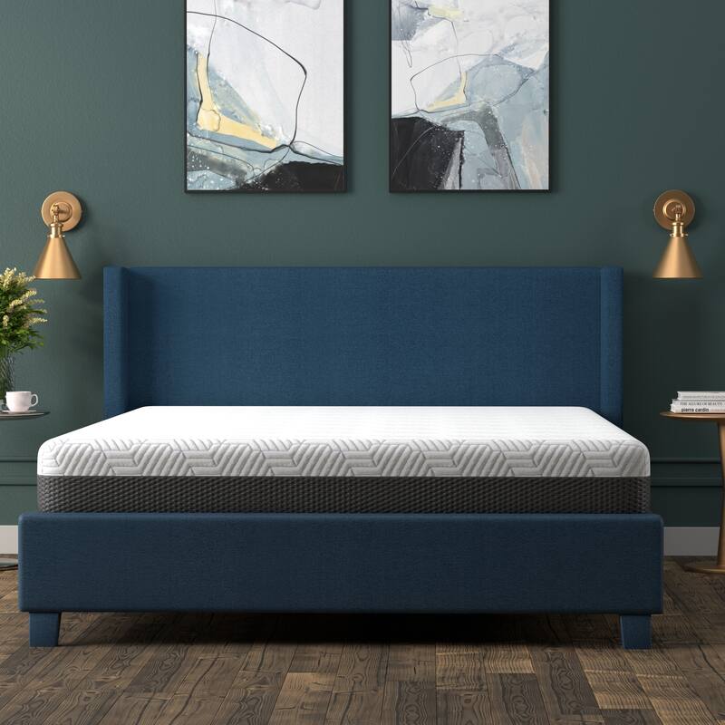 8 Inch Twin Firm Mattress With Cooling Cover - Black