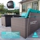 preview thumbnail 60 of 99, Outdoor Patio Furniture Set, All Weather PE Wicker Sectional Conversion Sofa set with Firepit(Optional)