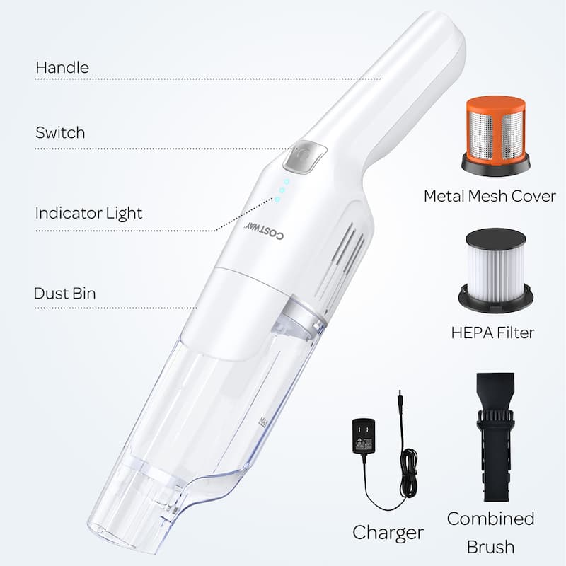 Costway Lightweight Handheld Vacuum Cleaner Cordless Battery Powered - See Details