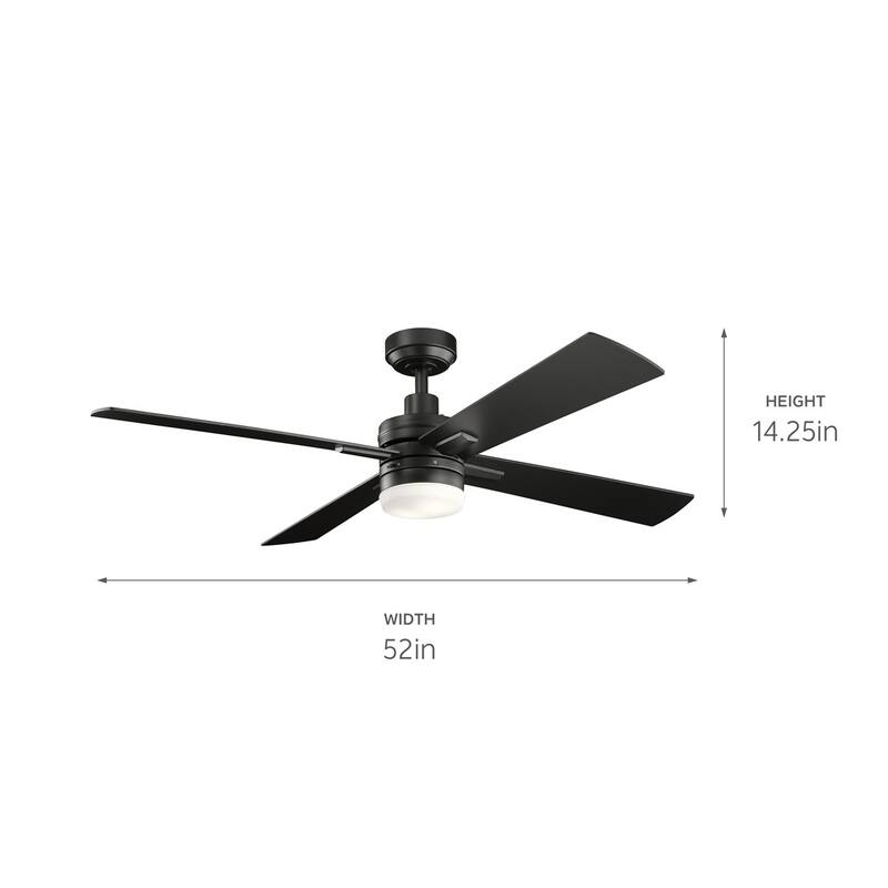 Kichler Lija 52" 4 Blade LED Ceiling Fan with Remote Control