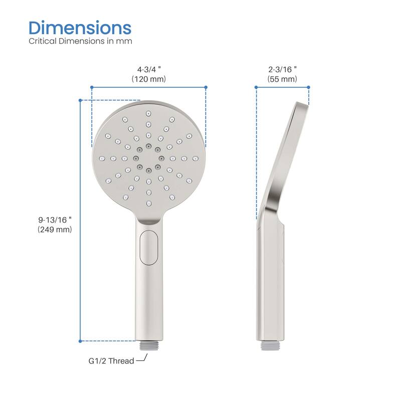 Circular 3 Settings ABS Handheld Shower Head