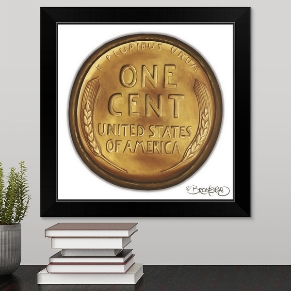 "Tails (White)" Black Framed Print