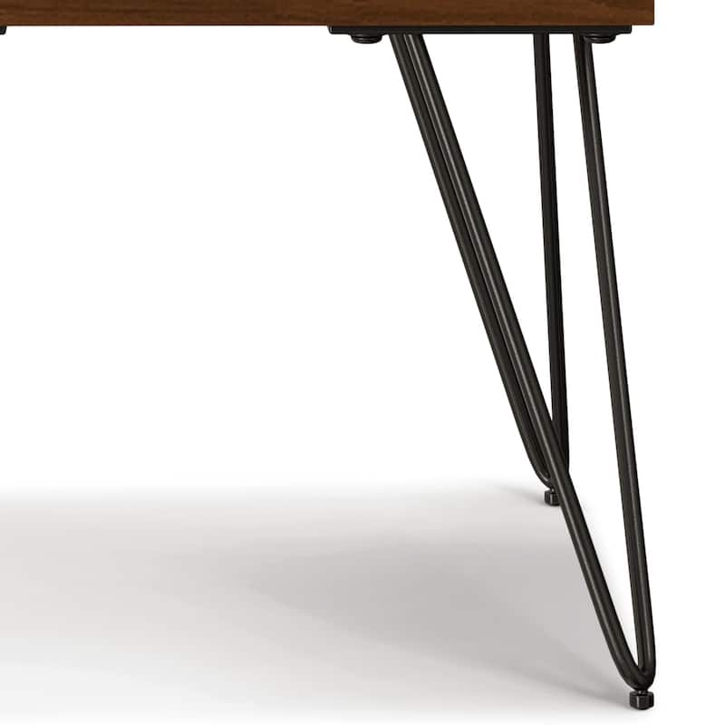 WYNDENHALL Moreno SOLID MANGO WOOD and Metal 22 inch Wide Square Industrial End Side Table - 22 W x 22 D x 23 H