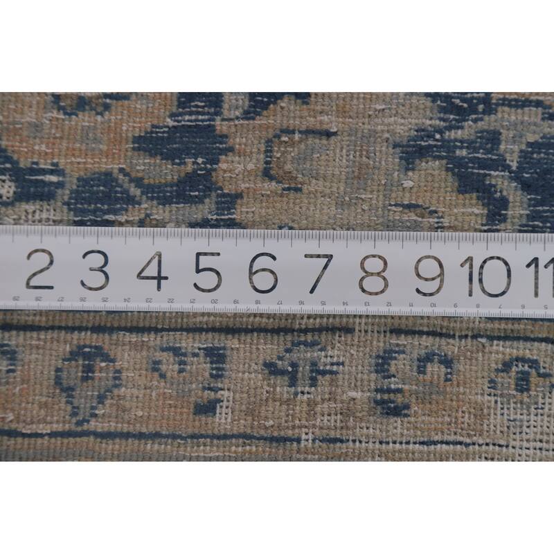 Distressed Najafabad Persian Antique Area Rug Hand-knotted Wool Carpet - 8'4" x 12'2"