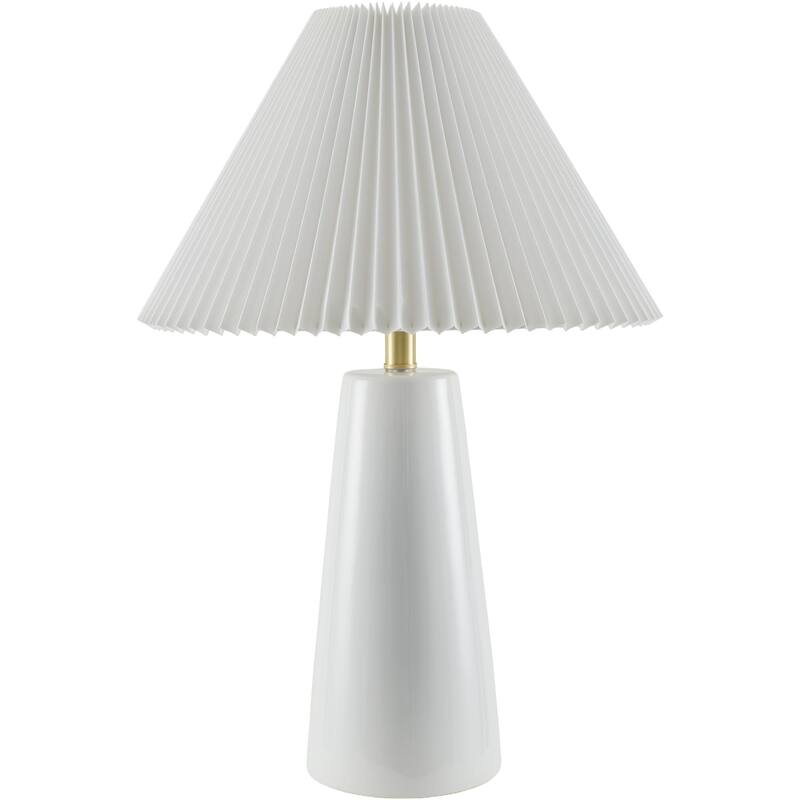 Livabliss Vikundu Traditional Accent Table Lamp - White/Gold