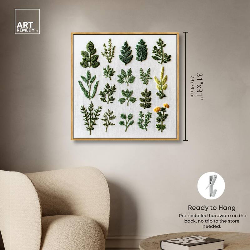 Stitched Sprout II Canvas by Art Remedy