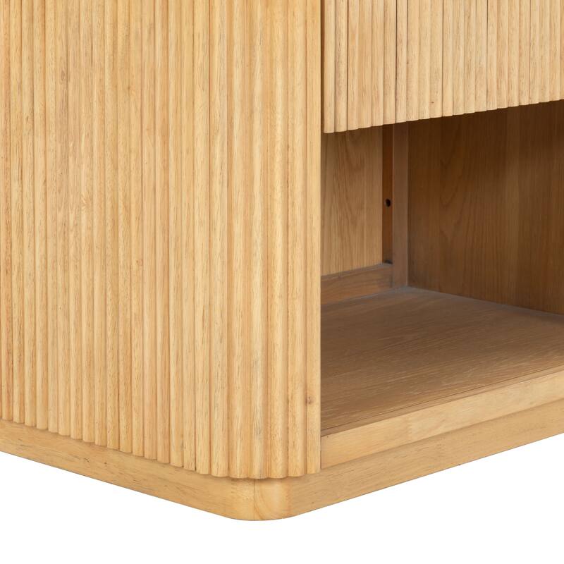 SAFAVIEH Couture Barrymore Reeded Wood 1-Drawer Nightstand