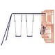 preview thumbnail 17 of 19, vidaXL Swing Set Outdoor Backyard Wooden Playground Equipment for Kids Age 3-8